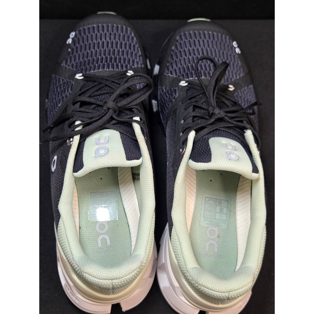 On Running Cloudnova Athletic Shoes in Black and Light Green - Picture 6 of 10